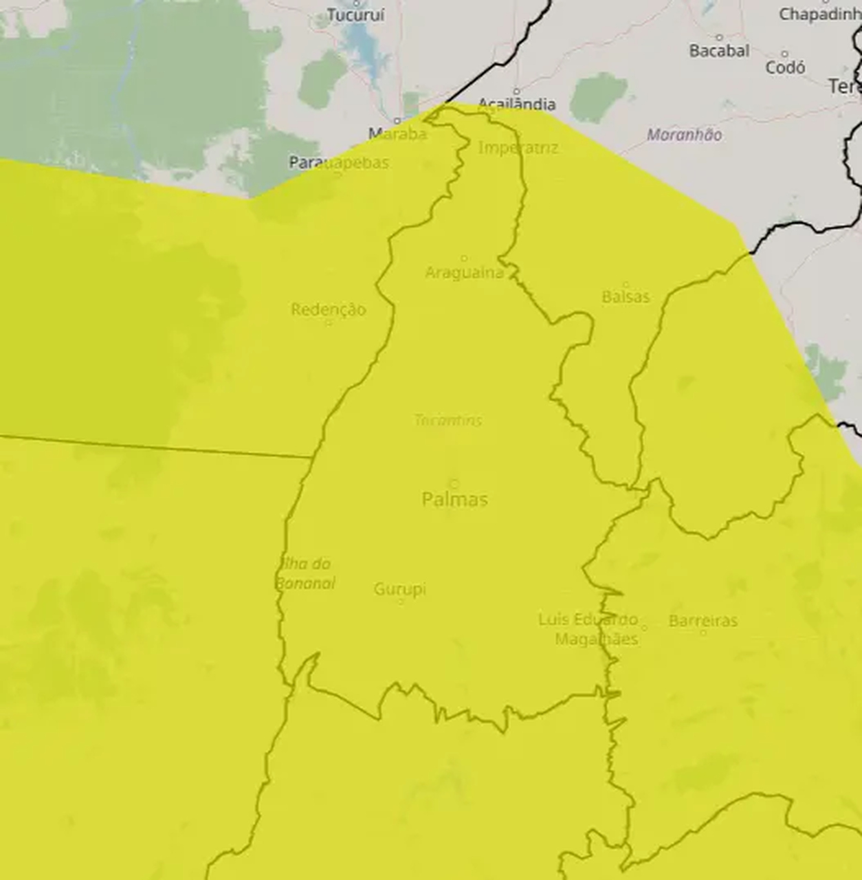 alerta:-tocantins-esta-sob-risco-de-tempestades-com-ventos-de-ate-60-km/h-e-chance-de-granizo
